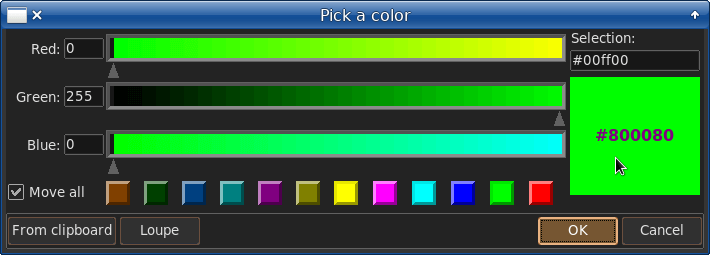 Stand-alone Tk color picker